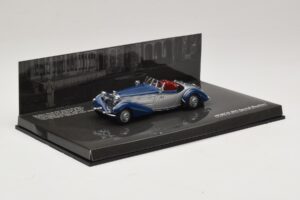 Horch 855 Special Roadster Argintiu Albastru Minichamps 1:43 436014202 Metal - imaginea 2 din 5