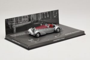Horch 855 Spezial Roadster Argintiu Roșu Minichamps 1:43 436014206 Metal - imaginea 2 din 5