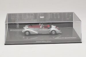 Horch 855 Spezial Roadster Argintiu Roșu Minichamps 1:43 436014206 Metal - imaginea 5 din 5