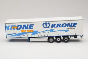 Krone Profiliner Semiremorcă Articulată Cu Prelată Minichamps 1:43 439911120 Metal - imaginea 3 din 6