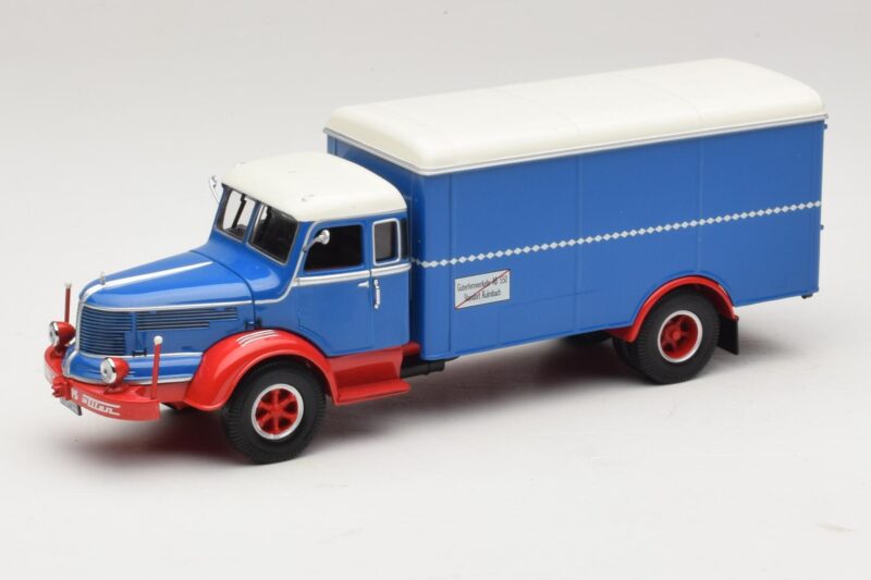Krupp Titan Camion cu Cutie Albastru Roșu Minichamps 1:43 439069040 Metal