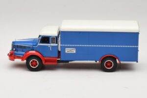 Krupp Titan Camion cu Cutie Albastru Roșu Minichamps 1:43 439069040 Metal - imaginea 3 din 6