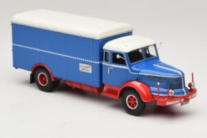 Krupp Titan Camion cu Cutie Albastru Roșu Minichamps 1:43 439069040 Metal - imaginea 4 din 6