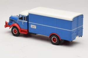 Krupp Titan Camion cu Cutie Albastru Roșu Minichamps 1:43 439069040 Metal - imaginea 5 din 6