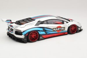Lamborghini Aventador LB Works Martini Livery AUTOart 1:18 79185 Compozit - imaginea 3 din 8