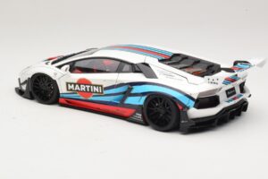 Lamborghini Aventador LB Works Martini Livery AUTOart 1:18 79185 Compozit - imaginea 7 din 8