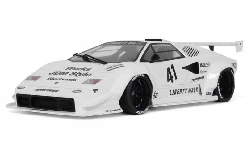 Lamborghini Countach LB-Works Alb GT Spirit 1:18 Z356-WH Rășină