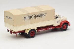 Magirus-Deutz S 7500 Jupiter Camion cu Platformă Alb Roșu Minichamps 1:43 439141022 Metal - imaginea 2 din 6
