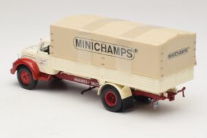 Magirus-Deutz S 7500 Jupiter Camion cu Platformă Alb Roșu Minichamps 1:43 439141022 Metal - imaginea 5 din 6