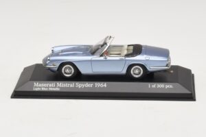Maserati Mistral Spyder Light Blue Metallic Minichamps 1:43 Maserati Mistral Spyder Light Blue Metallic Minichamps 1:43 437123432 Metal