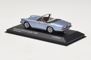 Maserati Mistral Spyder Light Blue Metallic Minichamps 1:43 437123432 Metal - imaginea 3 din 4