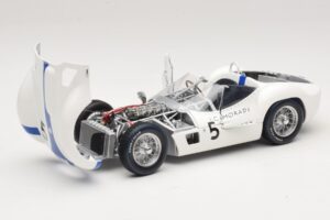 Maserati Tipo 61 #5 S. Moss / D. Gurney Camoradi ADAC 1000km Nurburgring Winner 1960 Minichamps 1:18 100601205 Metal - imaginea 2 din 8