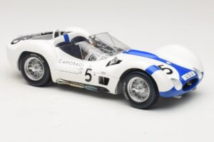 Maserati Tipo 61 #5 S. Moss / D. Gurney Camoradi ADAC 1000km Nurburgring Winner 1960 Minichamps 1:18 100601205 Metal - imaginea 6 din 8