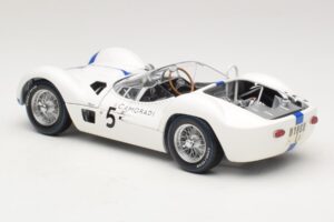 Maserati Tipo 61 #5 S. Moss / D. Gurney Camoradi ADAC 1000km Nurburgring Winner 1960 Minichamps 1:18 100601205 Metal - imaginea 7 din 8