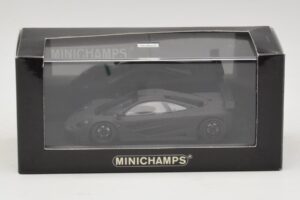 McLaren F1 GTR Prototype Negru Mat Cu Jante Negre Minichamps 1:43 MCLAREN009 Metal - imaginea 3 din 4