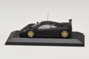 McLaren F1 GTR Prototype Negru Mat Cu Jante Aurii Minichamps 1:43 MCLAREN008 Metal - imaginea 3 din 4