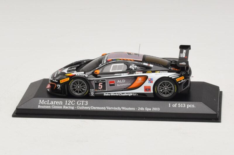 McLaren MP4-12C GT3 #5 Boutsen Racing Guilvert / Dermont 24 Hours of Spa 2013 Minichamps 1:43 McLaren MP4-12C GT3 #5 Boutsen Racing Guilvert / Dermont 24 Hours of Spa 2013 Minichamps 1:43 437131305 Metal