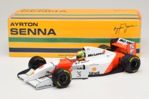 McLaren MP4/8 Ford #8 A. Senna Winner European GP 1993 Minichamps 1:18 540931818 Metal - imaginea 2 din 7