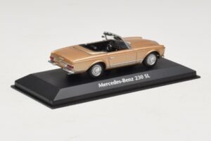 Mercedes 230 SL W113 Auriu Metalizat Maxichamps 1:43 940032230 Metal - imaginea 2 din 4