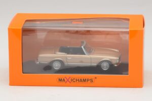 Mercedes 230 SL W113 Auriu Metalizat Maxichamps 1:43 940032230 Metal - imaginea 4 din 4