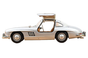 Mercedes 300 SL W198 Gullwing Argintiu Norev 1:18 183857 Metal - imaginea 4 din 5