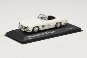 Mercedes 300 SL W198 Roadster Alb Minichamps 1:43 400039034 Metal - imaginea 2 din 4