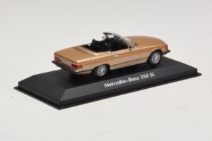 Mercedes 350 SL R107 Auriu Maxichamps 1:43 940033431 Metal - imaginea 2 din 4