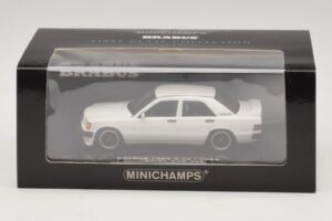 Mercedes Brabus 3.6S 190E W201 Alb Minichamps 1:43 437032602 Metal - imaginea 5 din 5