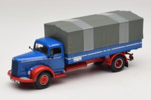 Mercedes L 315 Camion cu Platformă Albastru Roșu Minichamps 1:43 439034420 Metal