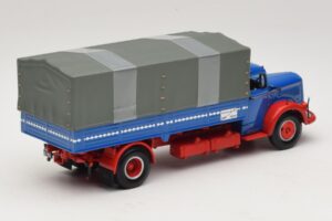 Mercedes L 315 Camion cu Platformă Albastru Roșu Minichamps 1:43 439034420 Metal - imaginea 2 din 6