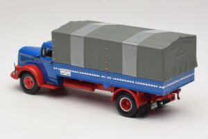 Mercedes L 315 Camion cu Platformă Albastru Roșu Minichamps 1:43 439034420 Metal - imaginea 5 din 6