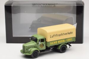 Mercedes L 3500 Camion cu Platformă Schenker Minichamps 1:43 439350028 Metal - imaginea 6 din 6