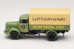 Mercedes L 3500 Camion cu Platformă Schenker Minichamps 1:43 439350028 Metal - imaginea 3 din 6