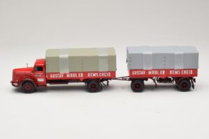 Mercedes L315 Pritschenzug Gustav Mauler Minichamps 1:43 499034720 Metal - imaginea 3 din 6