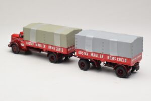 Mercedes L315 Pritschenzug Gustav Mauler Minichamps 1:43 499034720 Metal - imaginea 5 din 6