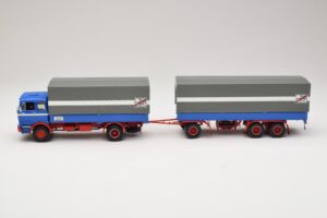 Mercedes LP1620 Pritschenzug Fern Schnell Gut Minichamps 1:43 499034820 Metal - imaginea 3 din 6