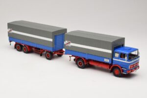 Mercedes LP1620 Pritschenzug Fern Schnell Gut Minichamps 1:43 499034820 Metal - imaginea 4 din 6