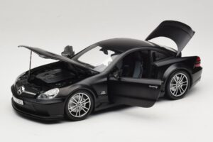Mercedes SL65 AMG R230 Black Series Matt Black Minichamps 1:18 100038121 Metal - imaginea 2 din 8