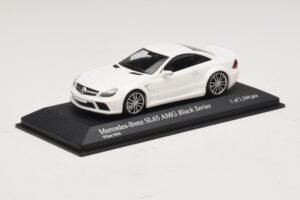 Mercedes SL65 AMG R230 Black Series Alb Mat Minichamps 1:43 400038222 Metal - imaginea 2 din 4