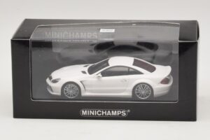 Mercedes SL65 AMG R230 Black Series Alb Mat Minichamps 1:43 400038222 Metal - imaginea 4 din 4