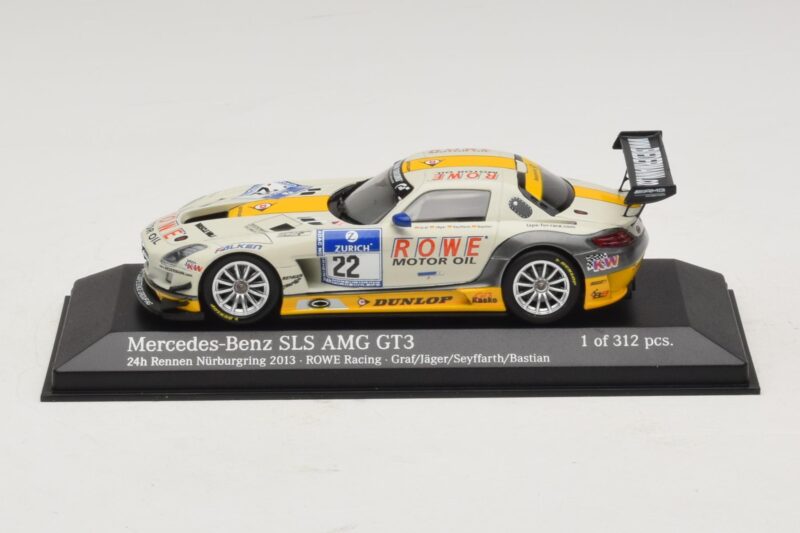 Mercedes SLS AMG GT3 #22 Rowe Racing Graf / Jager Nurburgring 24 Hours 2013 Minichamps 1:43 Mercedes SLS AMG GT3 #22 Rowe Racing Graf / Jager Nurburgring 24 Hours 2013 Minichamps 1:43 410133222 Metal
