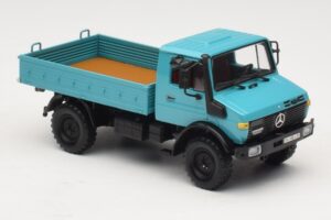 Mercedes Unimog 1300 L Camion cu Platformă Albastru Minichamps 1:43 439033020 Metal - imaginea 4 din 6
