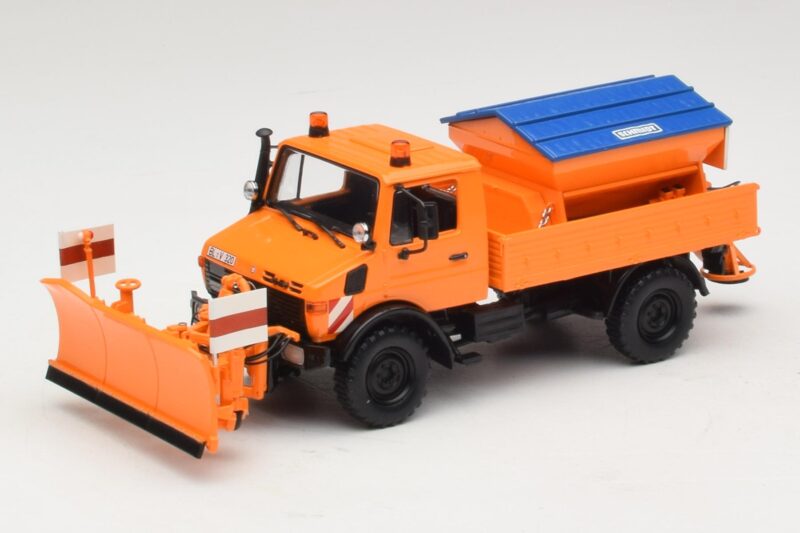 Mercedes Unimog 1300 L Plug de Zăpadă Portocaliu Minichamps 1:43 439033060 Metal