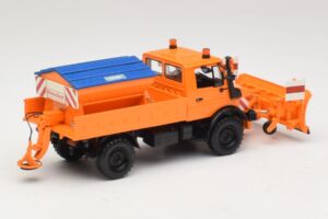 Mercedes Unimog 1300 L Plug de Zăpadă Portocaliu Minichamps 1:43 439033060 Metal - imaginea 2 din 6