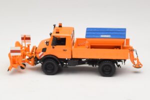 Mercedes Unimog 1300 L Plug de Zăpadă Portocaliu Minichamps 1:43 439033060 Metal - imaginea 3 din 6