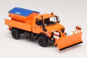 Mercedes Unimog 1300 L Plug de Zăpadă Portocaliu Minichamps 1:43 439033060 Metal - imaginea 4 din 6