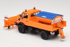 Mercedes Unimog 1300 L Plug de Zăpadă Portocaliu Minichamps 1:43 439033060 Metal - imaginea 5 din 6
