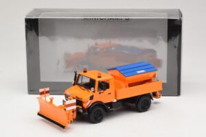 Mercedes Unimog 1300 L Plug de Zăpadă Portocaliu Minichamps 1:43 439033060 Metal - imaginea 6 din 6