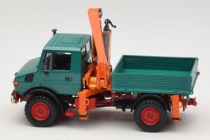 Mercedes Unimog 1300 L Basculantă cu Macara de Încărcare Minichamps 1:43 439033000 Metal - imaginea 3 din 6
