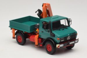 Mercedes Unimog 1300 L Basculantă cu Macara de Încărcare Minichamps 1:43 439033000 Metal - imaginea 4 din 6